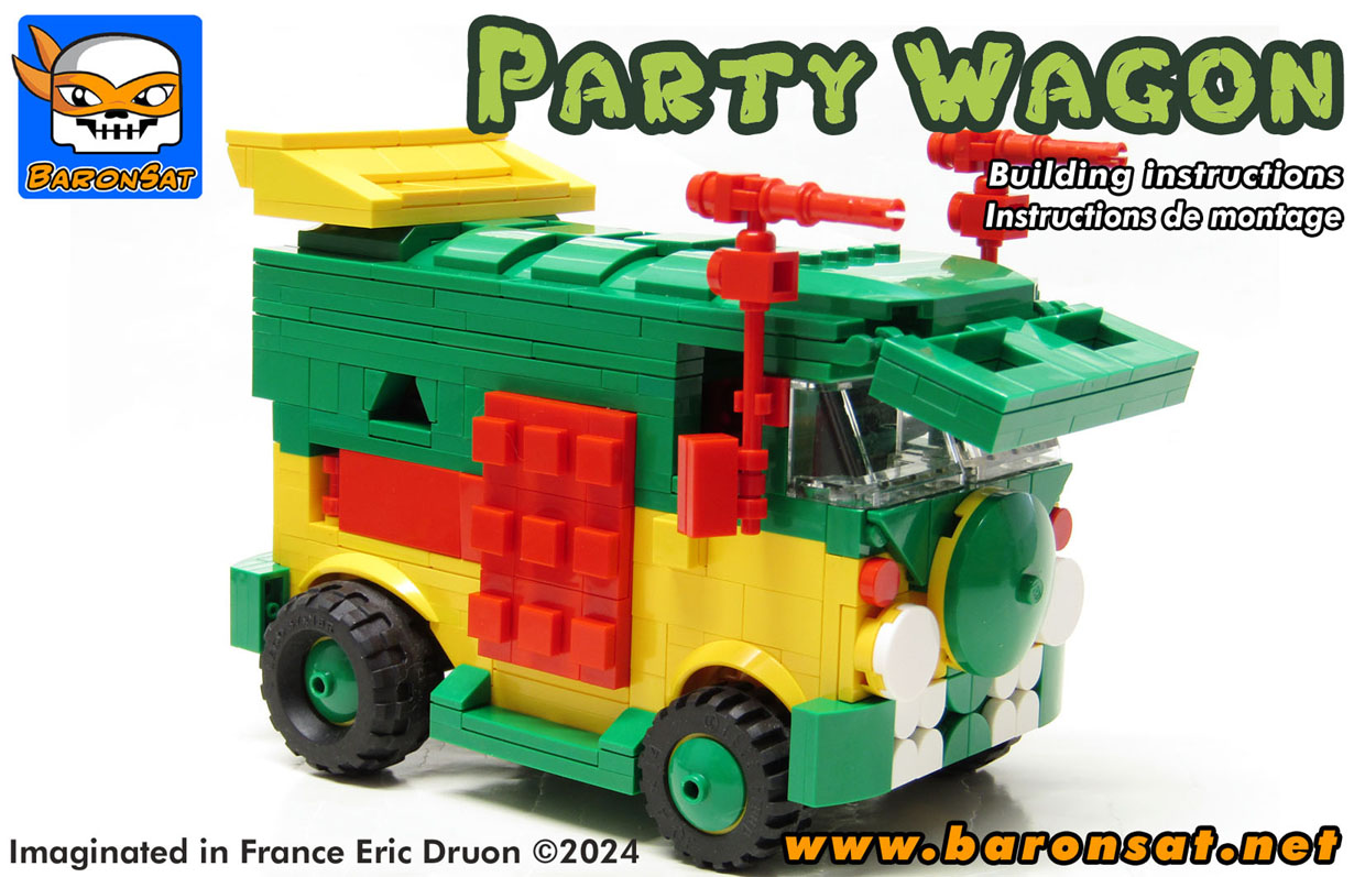 TMNT Party Wagon vintage lego moc instructions